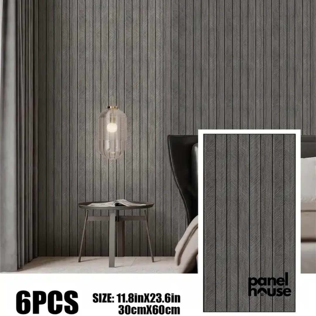 Pannelli Murali a Doghe Effetto Legno 3D, Autoadesivi, Rimovibili, Impermeabili Acquista 1, Ottieni 6 Pannelli Premium a Soli 7€! (30cm x 60cm)