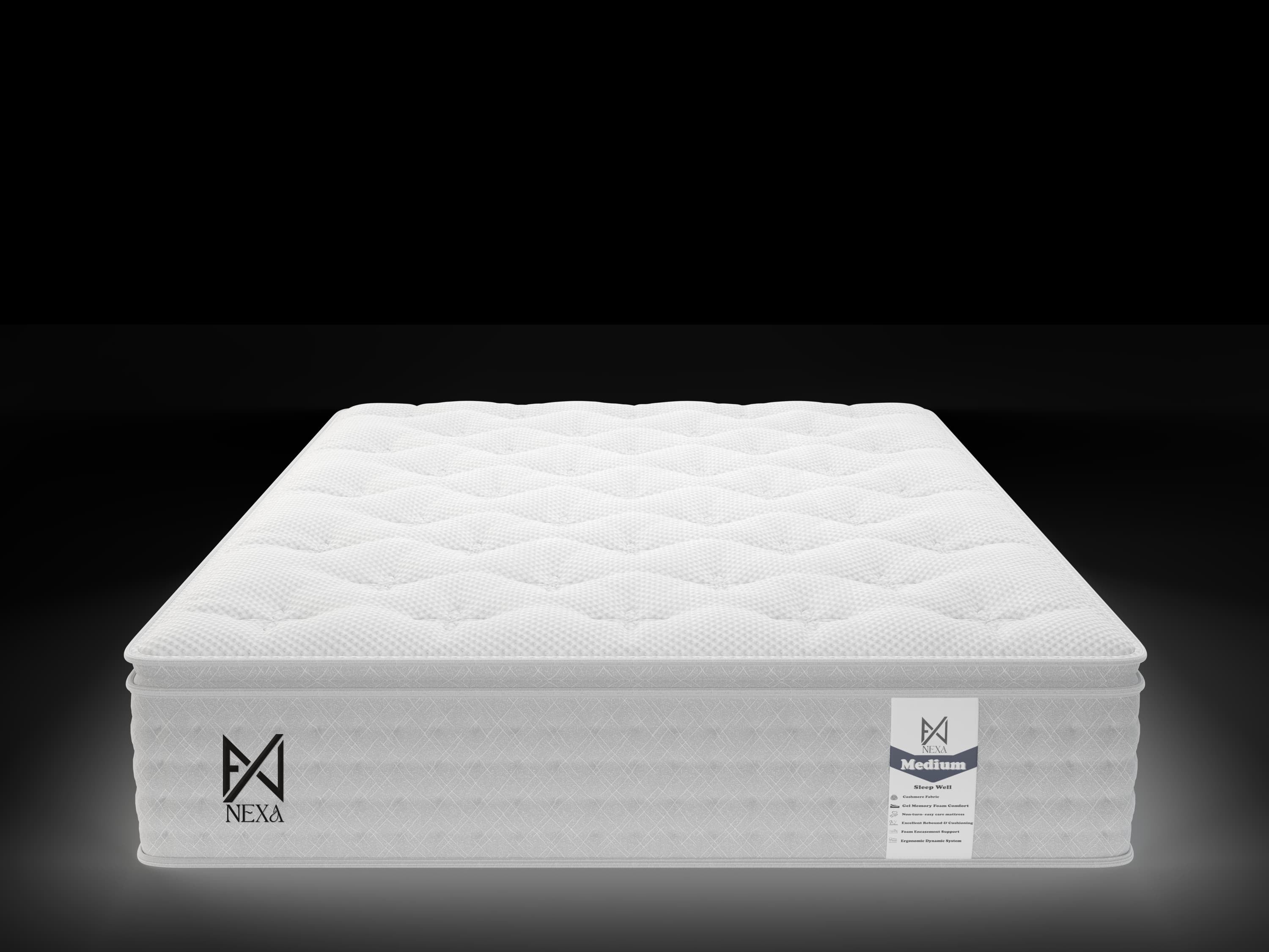 Materasso Lusso Pillow Top Nexus a Molle Insacchettate 1000 - Rigidità Media