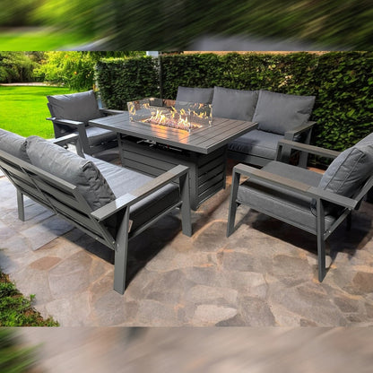 Set da Giardino Oxford Luxury 3+2+1+1 con Tavolo Brazier