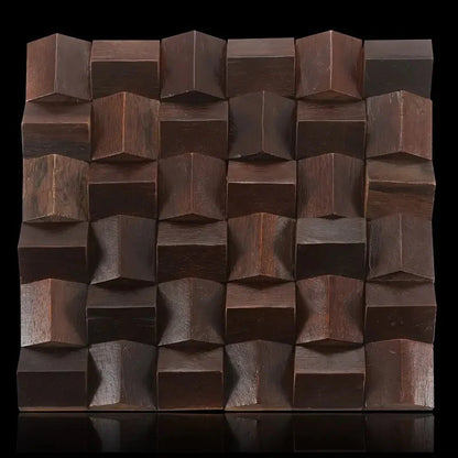 Pannello a mosaico 3D in legno massiccio Premium ✅(30 x 30 cm)