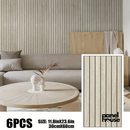 Pannelli Murali a Doghe Effetto Legno 3D, Autoadesivi, Rimovibili, Impermeabili Acquista 1, Ottieni 6 Pannelli Premium a Soli 7€! (30cm x 60cm)