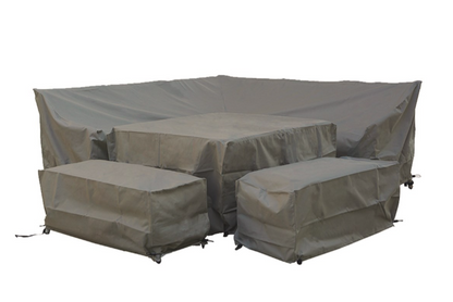 Divano ad angolo e panche da giardino Cambridge Rattan Firepit